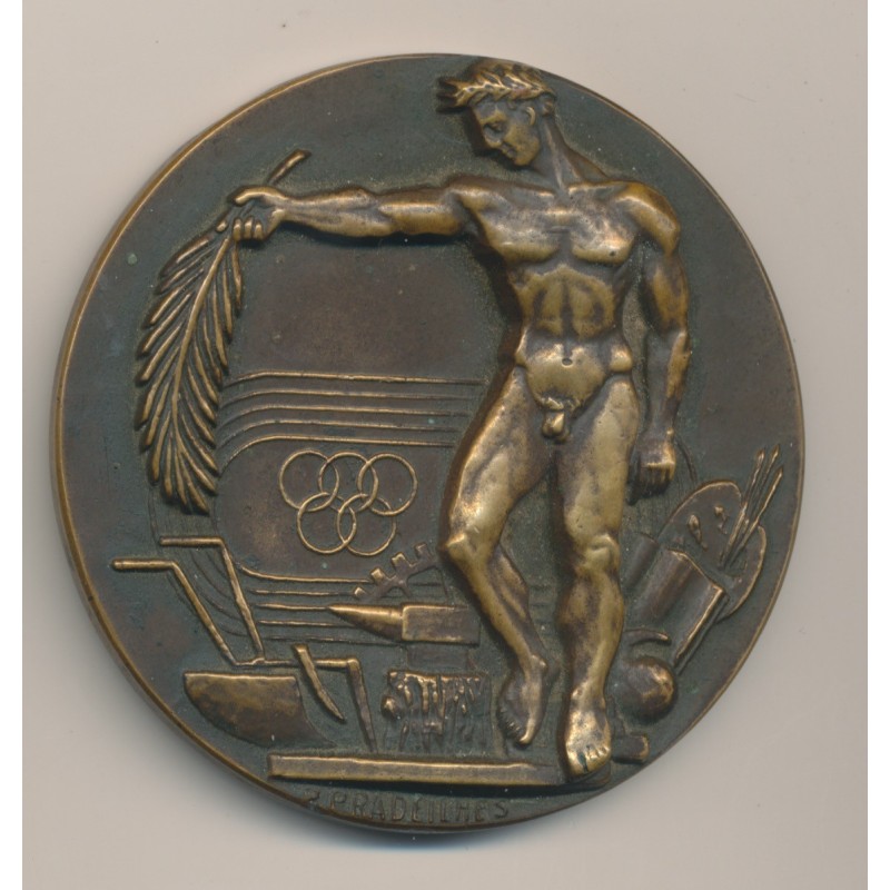 Médaille - Jeunesse et sport - offert par le ministre - bronze - Pradeilhes