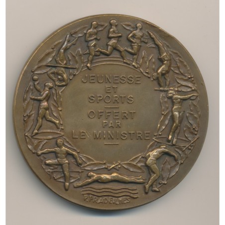 Médaille - Jeunesse et sport - offert par le ministre - bronze - Pradeilhes