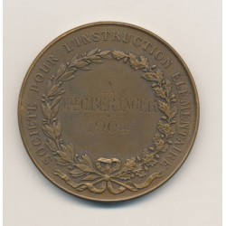 Médaille - Société pour l'instruction élémentaire - 1904 - bronze - F.Domard 2