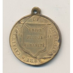 Médaille - Cavalcade de bienfaisance - 1881 - Reims - laiton 2