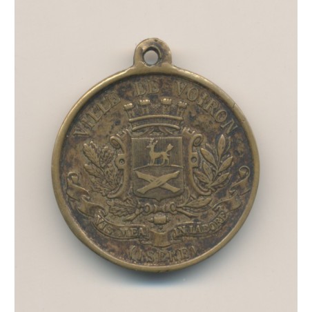 Médaille - Souvenir de cavalcade - 1879 - Voiron - laiton