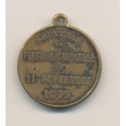 Médaille - Souvenir de cavalcade - 1879 - Voiron - laiton 2