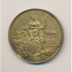 Médaille - Souvenir du concours - 1885 - Orfèvrerie - Moulins - laiton