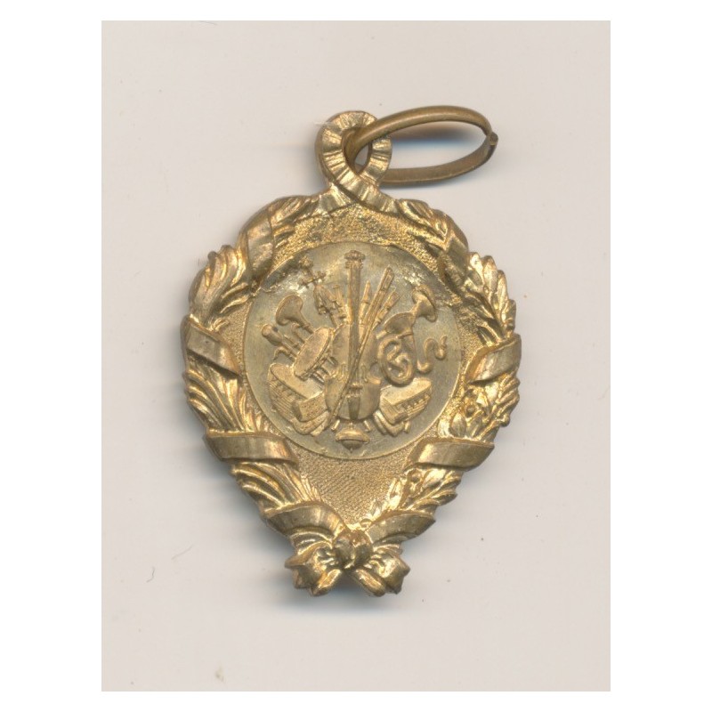Médaille - Souvenir concours de musique - Lons le saunier - 1874 - laiton