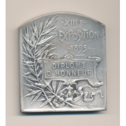 Médaille - Société Philomathique - 13e Exposition 1895 - Bordeaux - Diplôme d'honneur - bronze argenté 2