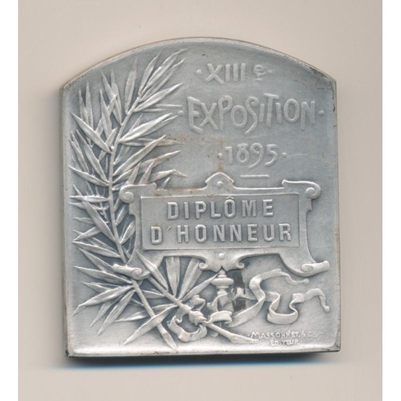 Médaille - Société Philomathique - 13e Exposition 1895 - Bordeaux - Diplôme d'honneur - bronze argenté