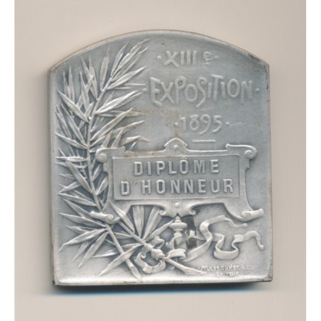 Médaille - Société Philomathique - 13e Exposition 1895 - Bordeaux - Diplôme d'honneur - bronze argenté