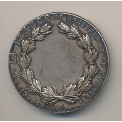 Médaille - Journal La France - à la minerve assise - Bordeaux - bronze argenté  2