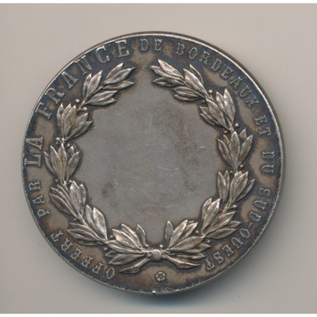 Médaille - Journal La France - à la minerve assise - Bordeaux - bronze argenté 