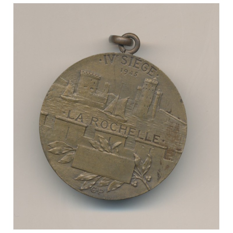 Médaille - Libération de la Rochelle - 4e Siège - 1945 - bronze - 32mm - WWII