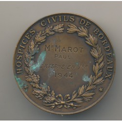Médaille - Hospices civils - Bordeaux - 1944 - bronze - A.Gerbier  2