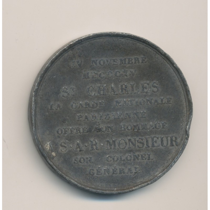 Médaille - Charles philippe de France - étain