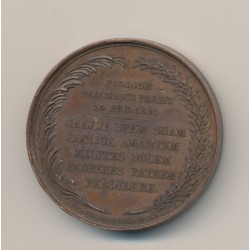 Médaille - Charles Ferdinand - Duc de Berry - 1820 - cuivre - 41mm 2