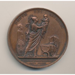 Médaille - Louis XVIII - Naissance de Henri duc de Bordeaux - 1820 - cuivre 2