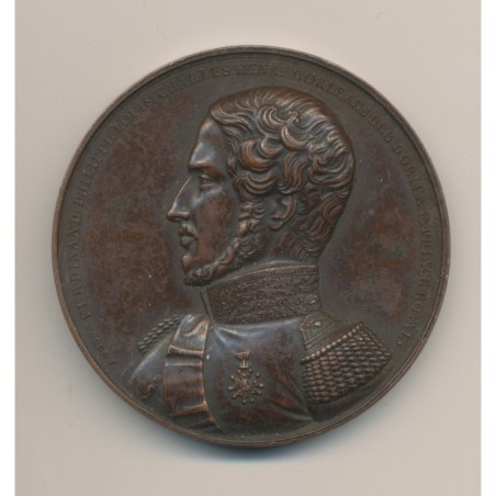 Médaille - Ferdinand Philippe - 1810 - cuivre - 52mm - F.Caque