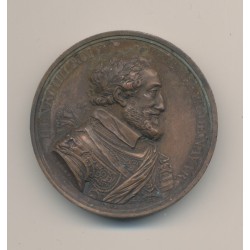 Médaille - Henri IV - 1814 - bronze - 41mm - De Puymaurin