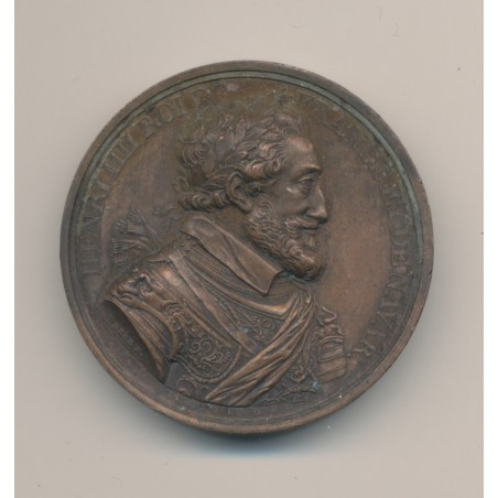 Médaille - Henri IV - 1814 - bronze - 41mm - De Puymaurin