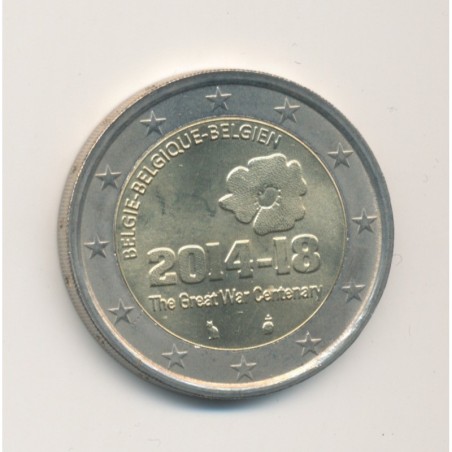 2 Euro Belgique 2014 - 100ème anniversaire première guerre mondiale
