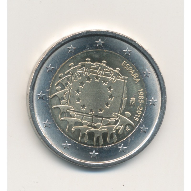 2€ Espagne 2015 - 30ème anniversaire du drapeau européen