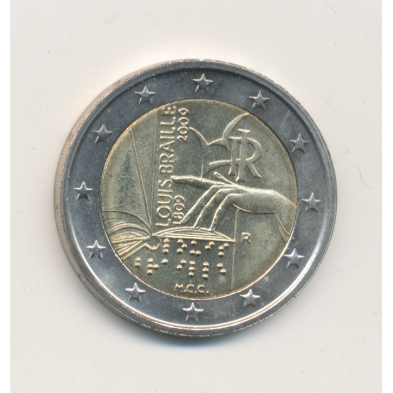 2€ Italie 2009 - 200e anniversaire de la naissance de Louis Braille