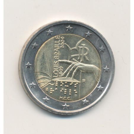 2€ Italie 2009 - 200e anniversaire de la naissance de Louis Braille