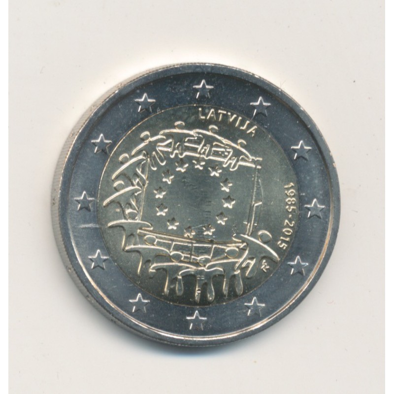 2€ Lettonie 2015 - 30ème anniversaire du drapeau européen