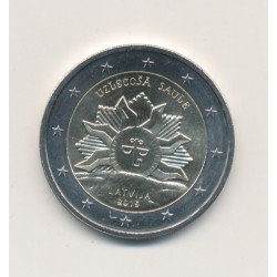 2€ Lettonie 2019 - le soleil levant - les armoiries de la Lettonie