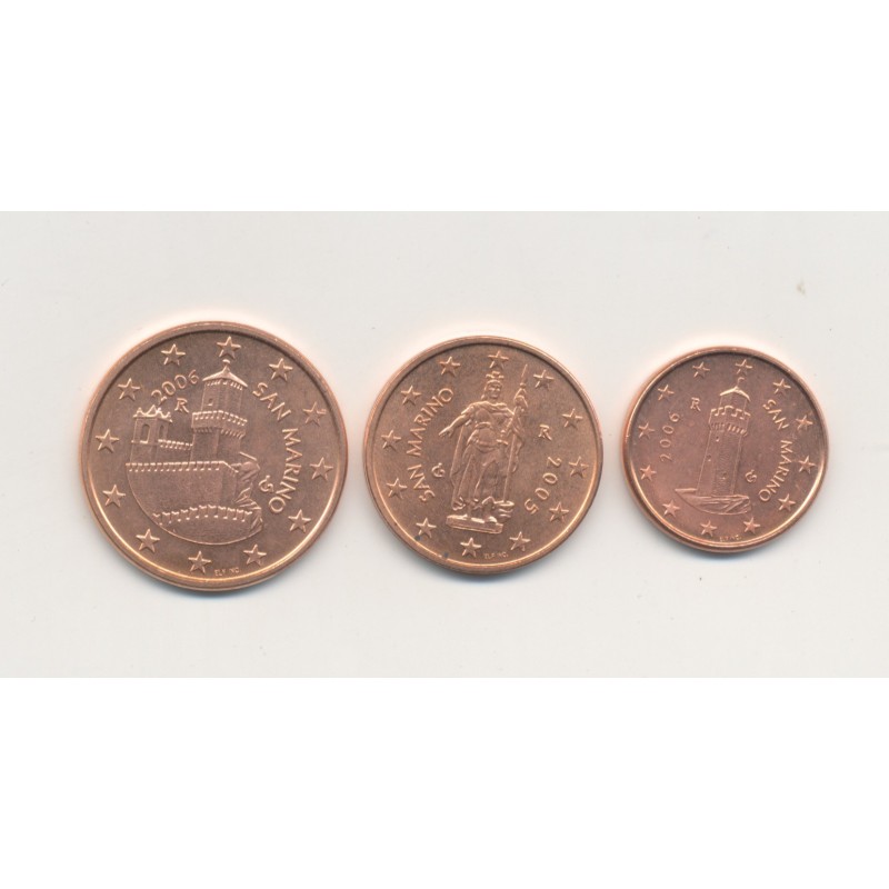 1,2,5 Centimes Euro 2006 - St Marin - UNC rouleau
