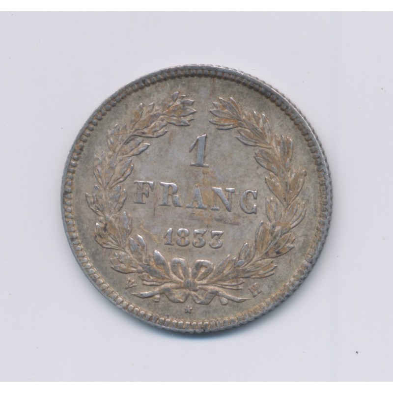 Louis Philippe I - 1 Franc - 1833 H La Rochelle