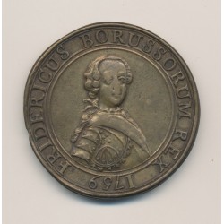 Médaille - Frédéric II - Guerre de 7 ans - 1759 Berlin - Prusse - cuivre