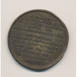 Médaille - Frédéric II - Guerre de 7 ans - 1759 Berlin - Prusse - cuivre 2