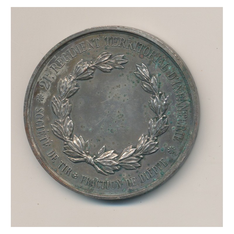Médaille - 21e régiment infanterie territorial  d'infanterie - Société de tir - Dieppe