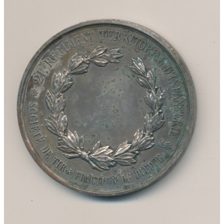 Médaille - 21e régiment infanterie territorial  d'infanterie - Société de tir - Dieppe