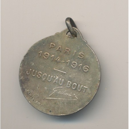 Médaille - Général Gallieni - Paris 1914-1916 - jusqu'au bout
