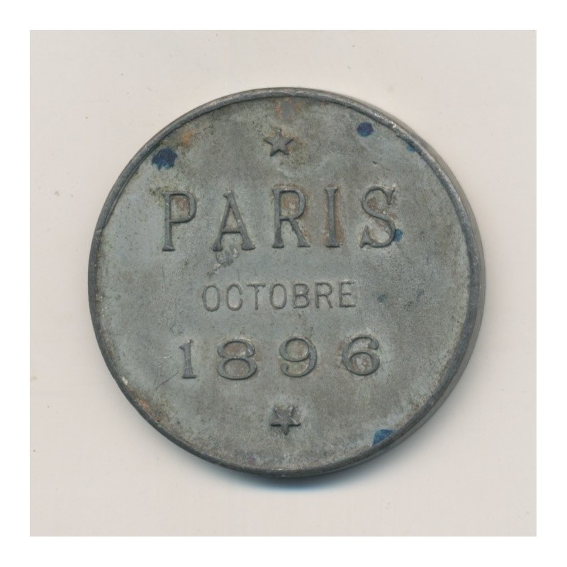 Médaille - Tsar Nicolas II - Paris octobre 1896 - étain
