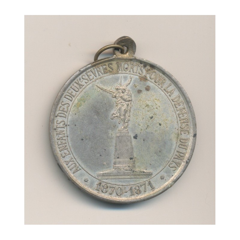 Médaille - Inauguration de monument - Niort 1881 - Guerre 1870-1871