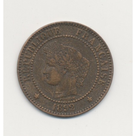 2 centimes Cérès - 1892 A Paris