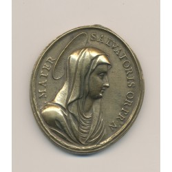 Médaille - Jésus Christ et vierge marie - bronze 2