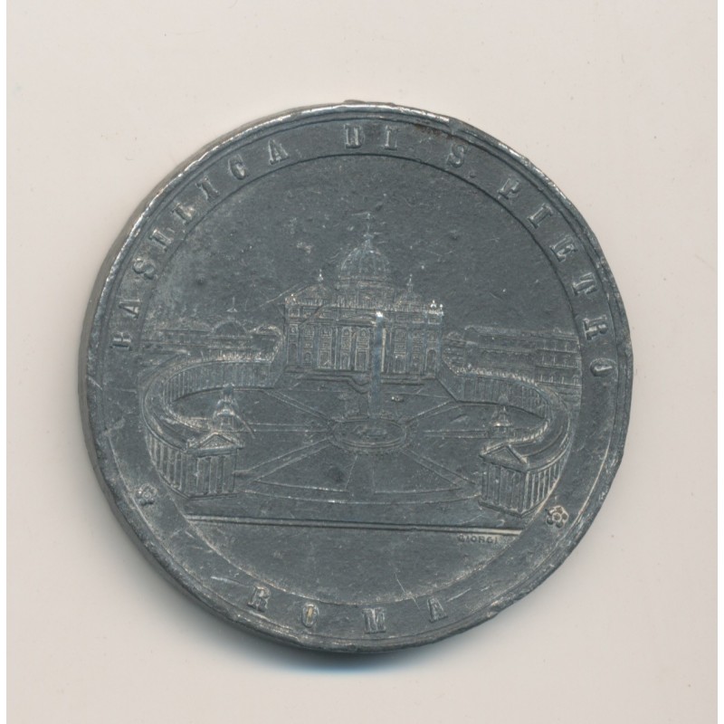 Médaille - Pi X - St pierre Rome - étain