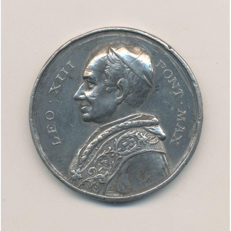 Médaille - Léo XIII - étain