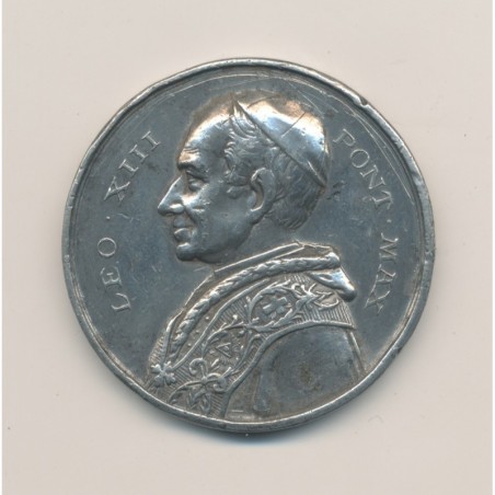 Médaille - Léo XIII - étain