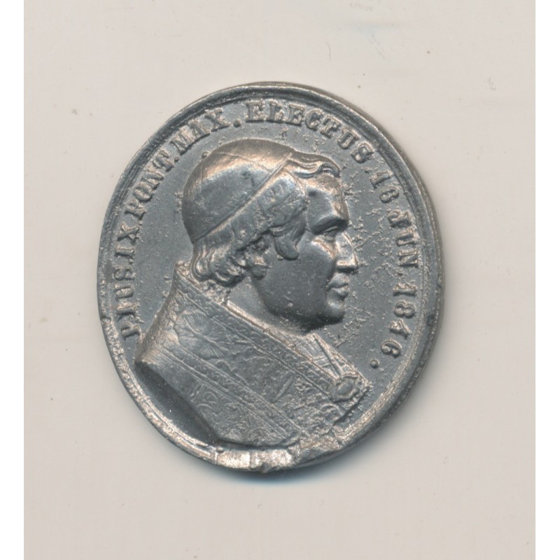 Médaille - Pi IX - étain