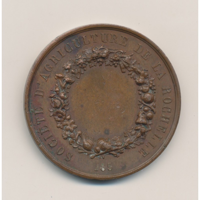Médaille - Jean de la quintinie - Société d'agriculture de La Rochelle - bronze 