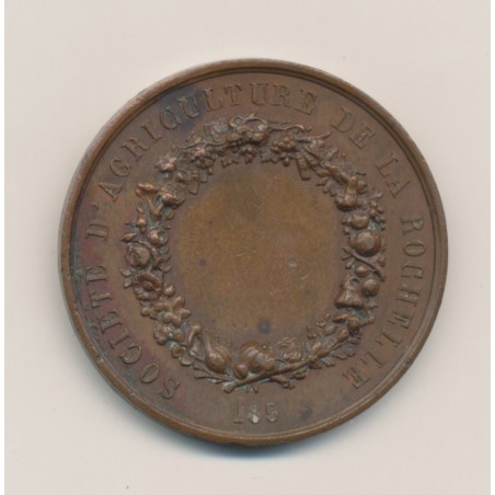 Médaille - Jean de la quintinie - Société d'agriculture de La Rochelle - bronze 