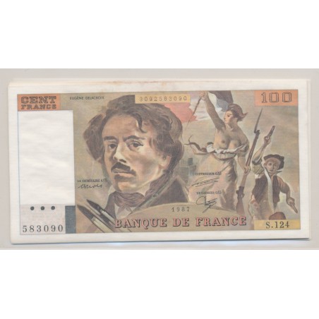 100 Francs Delacroix - 1987 - TTB+