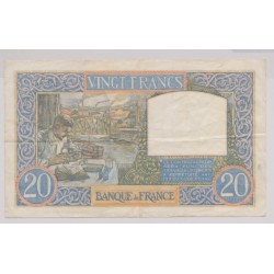 20 Francs Science et travail - 1.08.1940 - TB/TTB 2