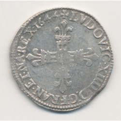 Louis XIV - 1/4 écu - 1644 F Angers 2