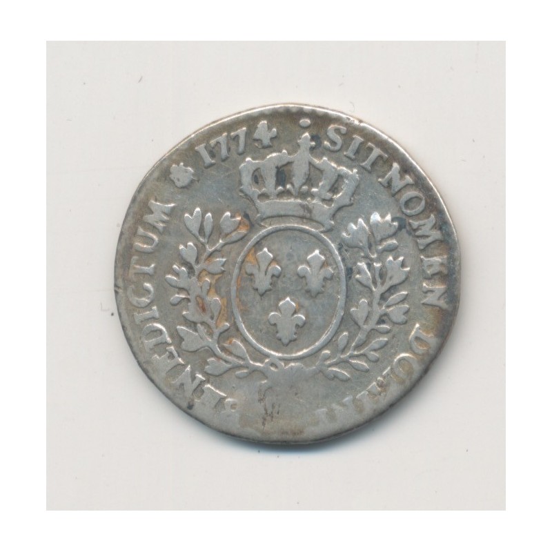 Louis XV - 1/10 écu à la vieille tête - 1774 A Paris