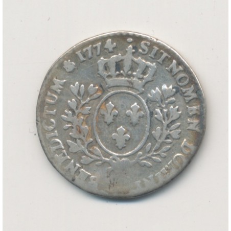 Louis XV - 1/10 écu à la vieille tête - 1774 A Paris