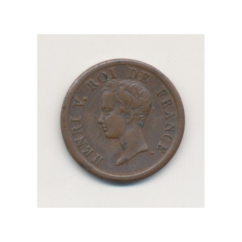 Henri V - Module 1/2 Franc - 29 septembre 1833 - bronze
